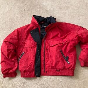 Vintage EBTEK Eddie Bauer Red Ski Jacket‎ Goose Down Filling Size M